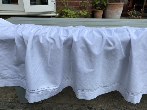 Victorian cotton valance white - victorian,