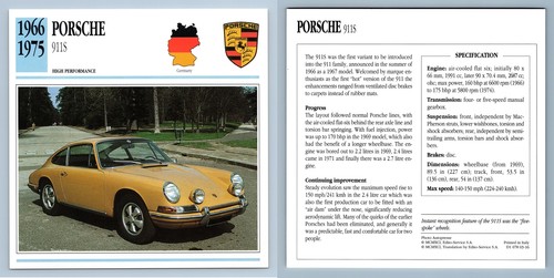Porsche 911s 1966 75 high - -, 1966-75