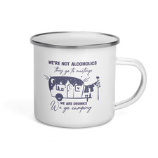 Funny Camping Enamel Mug Tea &