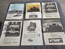 Austin Healey Sprite Convertible Set 6 * Vintage A4 Page UK Advertisments