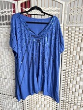 Ladies Blue Sequinned Short