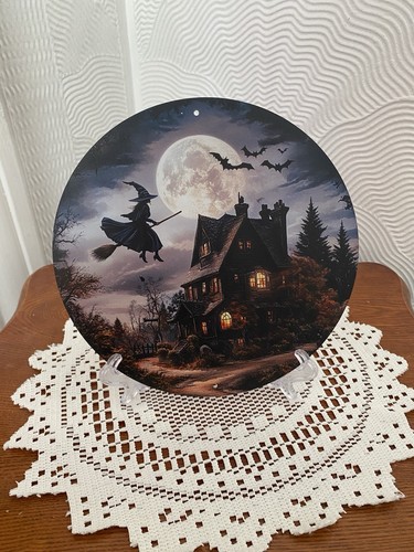 Metal halloween flying witch - metal,