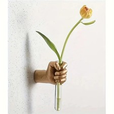 Resin Wall Mounted Vase Simulations Hand Flower Decorative Vases  Home