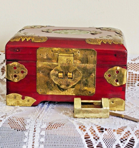 Vintage chinese brass wooden - chinese,