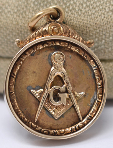 Antique 12k solid gold - solid, masonic