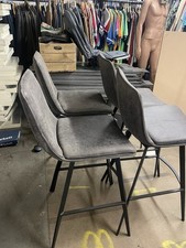 4 No Grey Faux Leather Bar