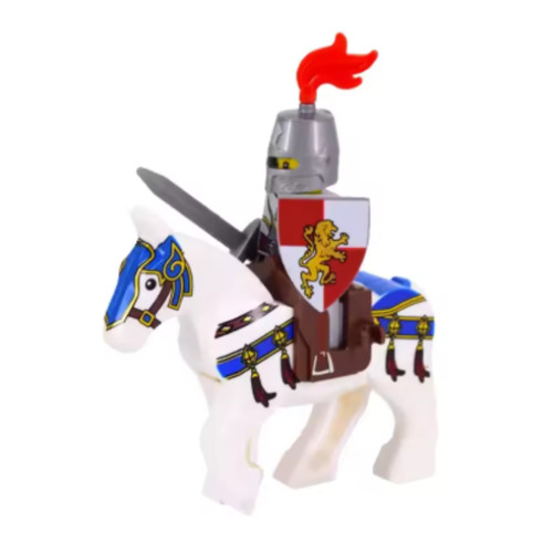 Custom lego knight - knight, horse