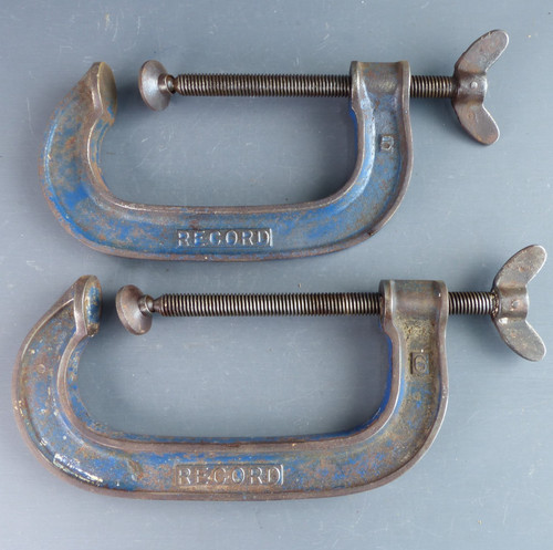 Vintage record clamps - record, 5"