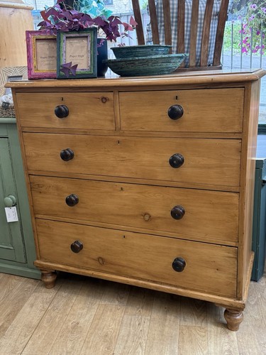 Antique victorian pine chest - victorian,