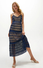 Coast, Navy, Geo Lace Strappy