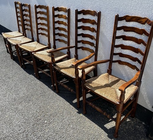 Set six ladder back - of,