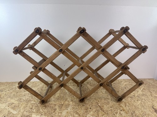 Vintage folding wooden wine - folding,