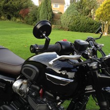 Black Round Motorcycle 7/8"