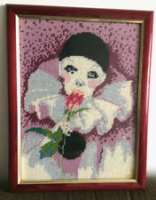 VINTAGE 80S PIERROT SAD CLOWN
