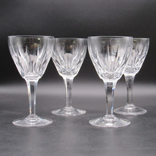 Stuart Claridge Clear Wine Glass, Four (4), Crystal 5 1/2" h, Vintage England
