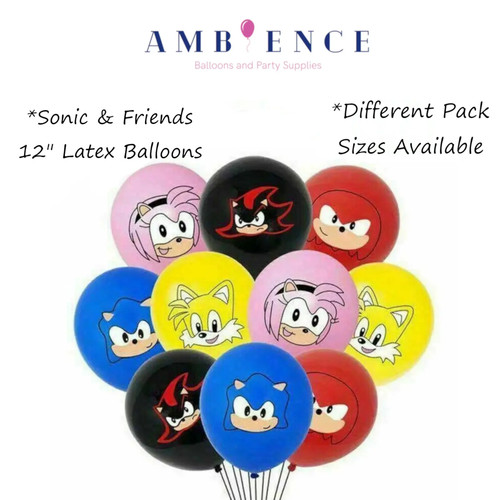 Sonic latex balloons birthday - sonic,