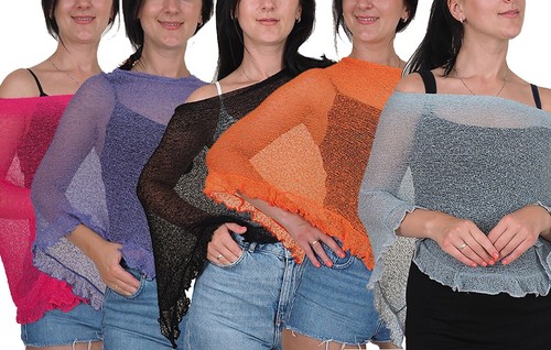 Ladies poncho plain - poncho, stretch