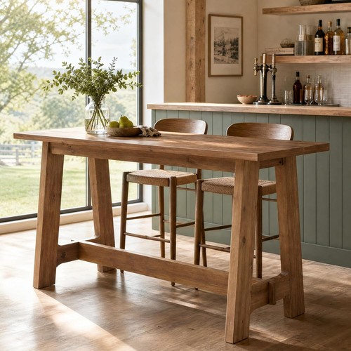 Farmhouse solid wood bar - wood,