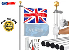 Thanaddo 20 FT Sectional Flag Pole Kit Extra Thick Aluminum Flagpole