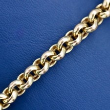 9ct Yellow Gold Belcher Bracelet, 8" - 5.4g