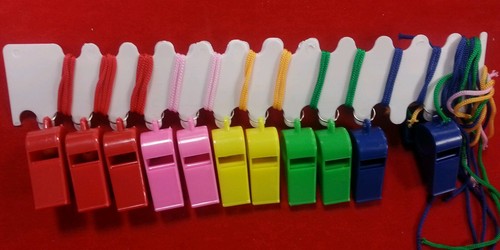 Mix colour sports whistle - 12,