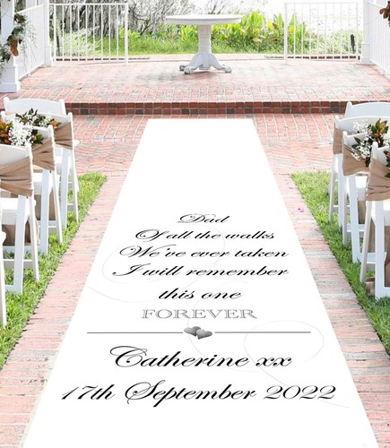 Personalised wedding aisle - personalised,