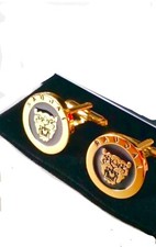 24ct Gold plated Jaguar Logo Car Cufflinks Limited Edition New