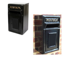Rolson Wall Mounting Cast Iron Post Box Postal Box Black British Mailbox