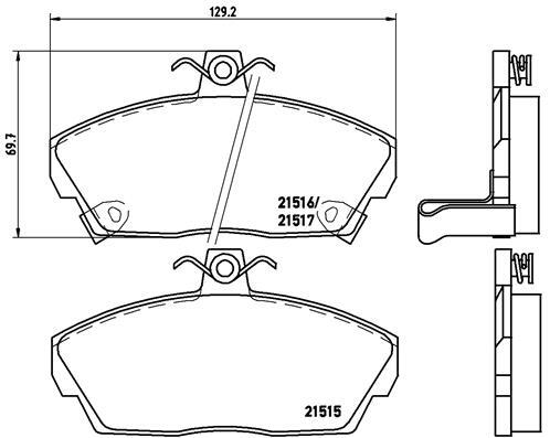 Brembo 020 brake pad set - p,