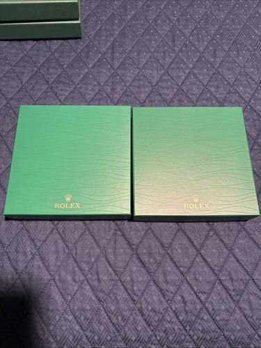 Pair rolex embossed green - of,