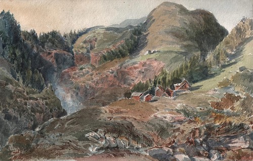 Houses mountain landscape - houses,