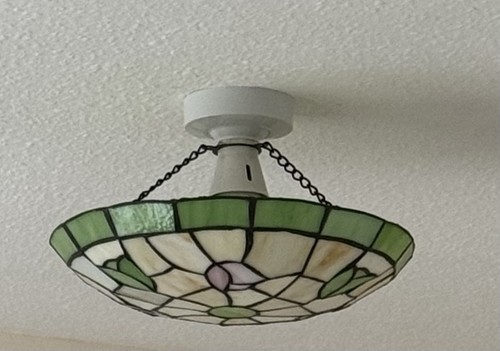 Tiffany style ceiling - tiffany, light