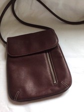 Tignanello Plum Leather Cross Body Bag