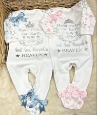 SALE 1 WEEK only Newborn Handpicked for earth set as in pic baby boy or girl Bow