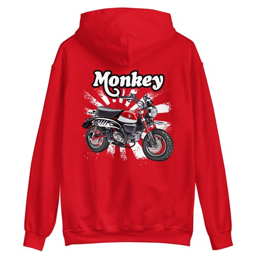 Monkey bike red - monkey, unisex