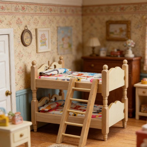 Wooden bunk bed - bunk, with