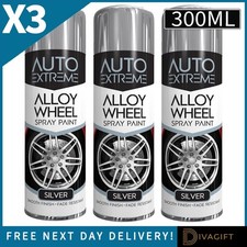 3 x SILVER ALLOY WHEEL SPRAY