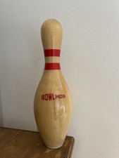 Bowlmor Tenpin Bowling 15” Full Size Clear Wooden Bowling Pin-Man Cave-Trophy 