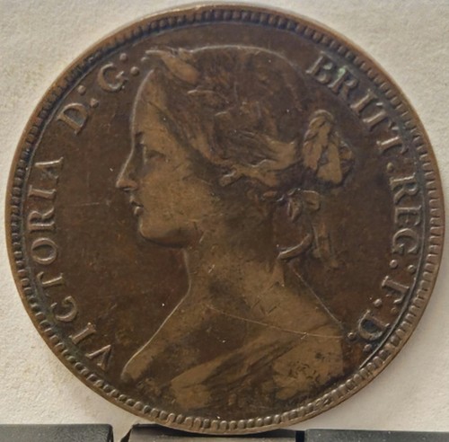 1860 penny victoria - 1860,