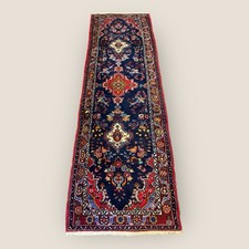 Vintage Middle Eastern Bakhtiari Runner Rug Floral Red White Blue 286x85cm