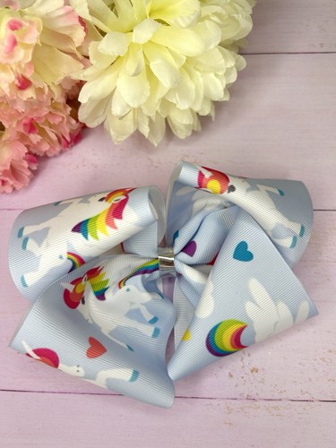 Girls blue unicorn large hair - blue,