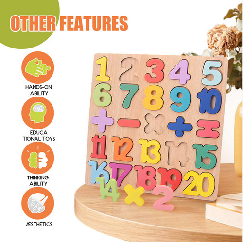 Montessori wooden board kids - wooden,