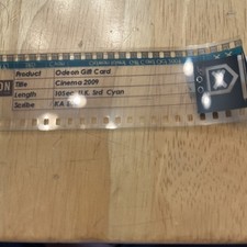 Old Film Reel Gift Card Advert