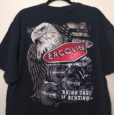 Ercolina Tube Pipe Benders Eagle USA Metalworking Graphic T Shirt Black Size 2XL