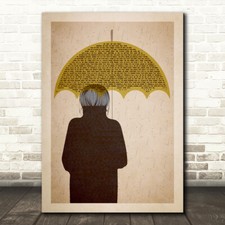 Umbrella Yellow Umbrella Full s Music Song Lyric Wall Art Print