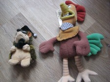 Chicken Run 1999 Dreamworks Rocky "The Charmer" Plush Toy 6" & Ark toys Hedgehog