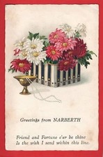 PEMBROKESHIRE NARBERTH. GREETINGS FROM pu NARBERTH 1923 CHRISTMAS DAY CANCEL RSO