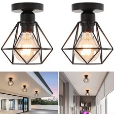 Black retro ceiling light - 2x,