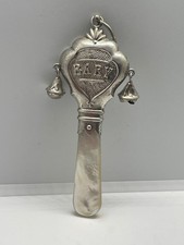 Rattle Antique Solid silver BABY