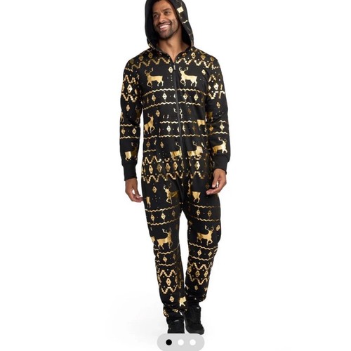 Tipsy elves mens black gold - xl,